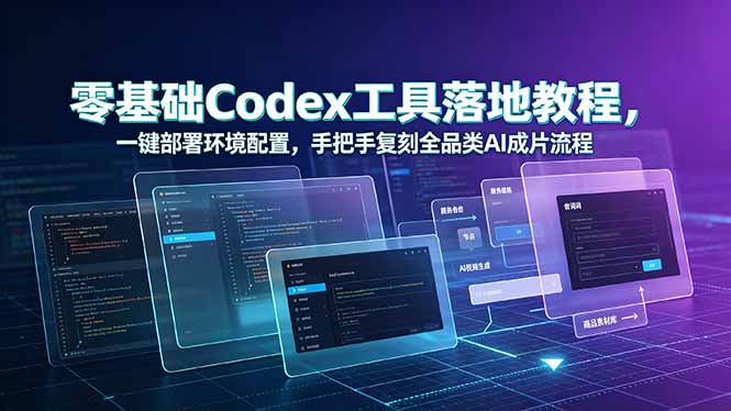 零基础Codex工具落地教程，一键部署环境配置，手把手复刻全品类AI成片流程-超级会员网