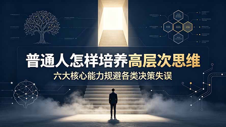 付费文章：普通人怎样培养高层次思维，六大核心能力规避各类决策失误-超级会员网