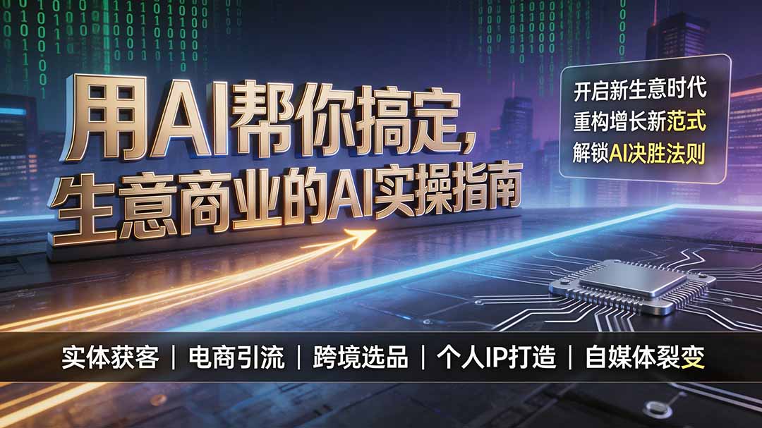 用AI帮你搞定，生意商业的AI实操指南，开启新生意时代，重构增长新范式，解锁AI时代决胜法则-超级会员网