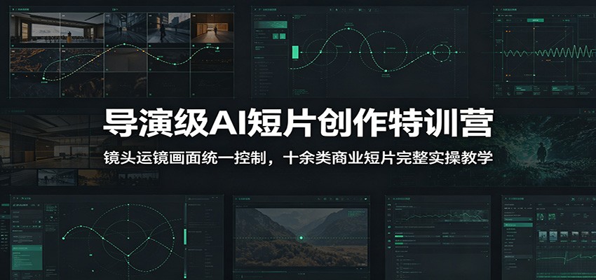 导演级AI短片创作特训营：镜头运镜画面统一控制，十余类商业短片完整实操教学(更新)-超级会员网