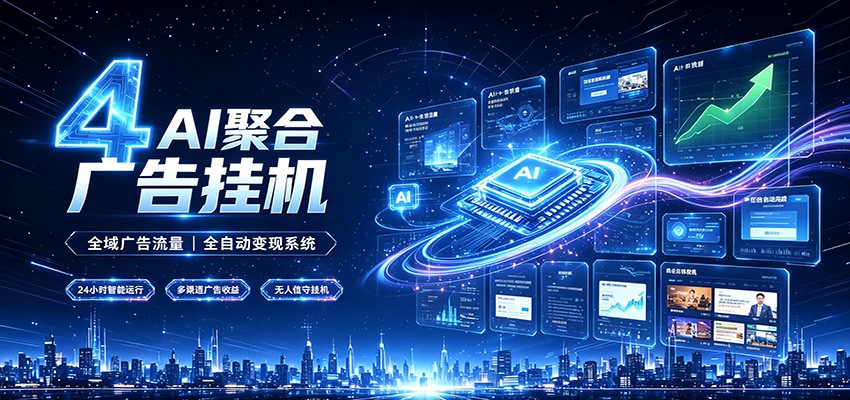 全域广告流量聚合，AI无人挂机稳赚佣金，打造长期稳定被动收入副业-超级会员网