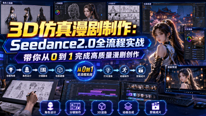 3D仿真漫剧制作：Seedance2.0全流程实战，带你从0到1完成高质量漫剧创作-超级会员网