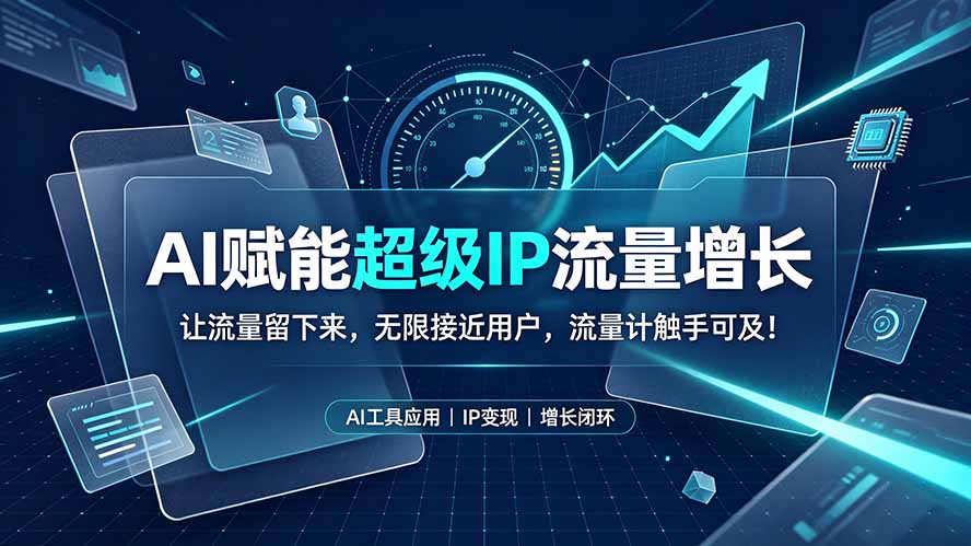 AI赋能超级IP流量增长：让流量留下来，无限接近用户，流量计触手可及！-超级会员网