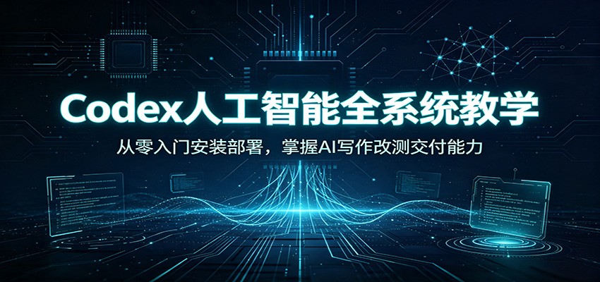 Codex人工智能全系统教学：从零入门安装部署，掌握AI写作改测交付能力-超级会员网