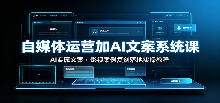 自媒体运营加AI文案系统课：：AI专属文案，影视案例复刻落地实操教程-超级会员网