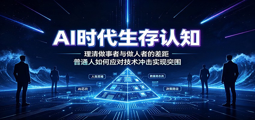 AI时代生存认知：理清做事者与做人者的差距，普通人如何应对技术冲击实现突围-超级会员网