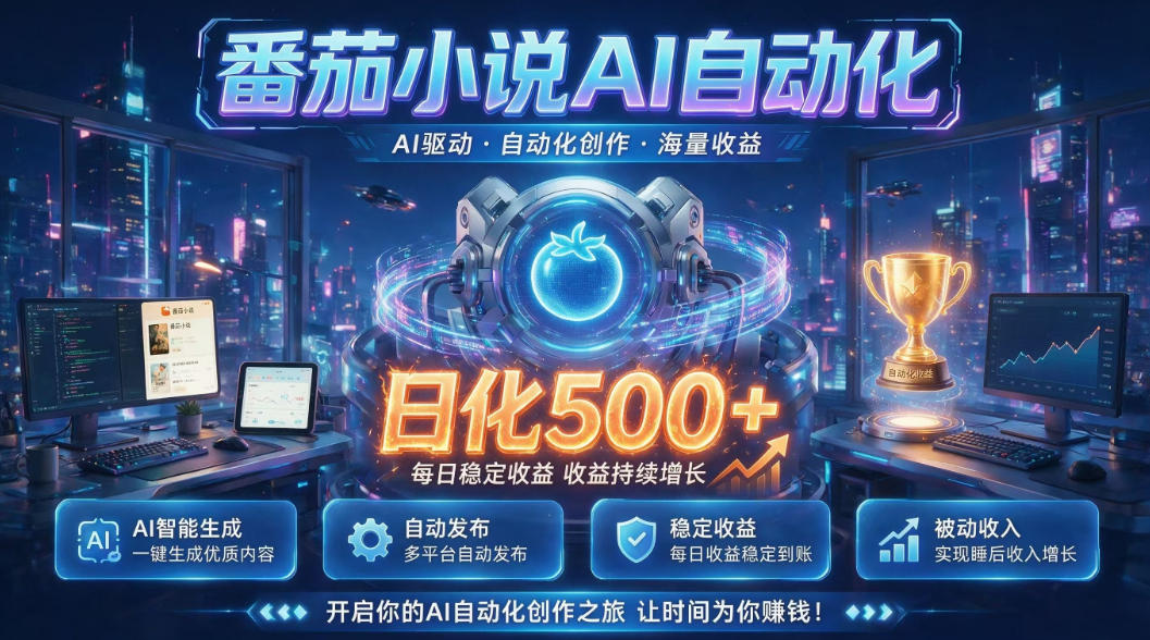 小白可做番茄AI，居家轻创业，每日稳赚500➕，普通人低门槛轻松线上增收【揭秘】-超级会员网