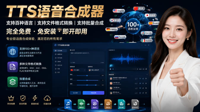 最新TTS配音，支持批量，支持文件格式转换，功能超多-超级会员网