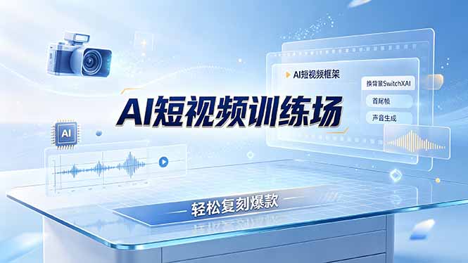 老陈AI短视频训练场：AI短视频框架+换背景SwitchXAI+首尾帧+声音生成，轻松复刻爆款-超级会员网