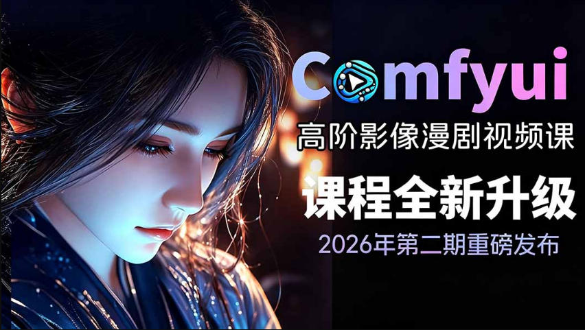 2026新版ComfyUI漫剧动画全流程实战课，0基础入门到进阶全流程动态漫，轻松实现流量变现-超级会员网