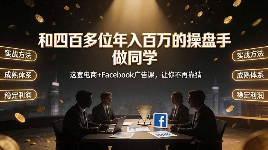 和四百多位年入百万的操盘手做同学——这套电商+Facebook广告课，让你不再靠猜【原创双语字幕】-超级会员网