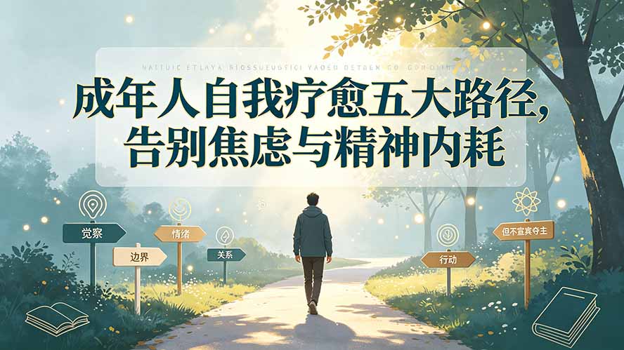 付费文章：成年人自我疗愈五大路径，告别焦虑与精神内耗-超级会员网