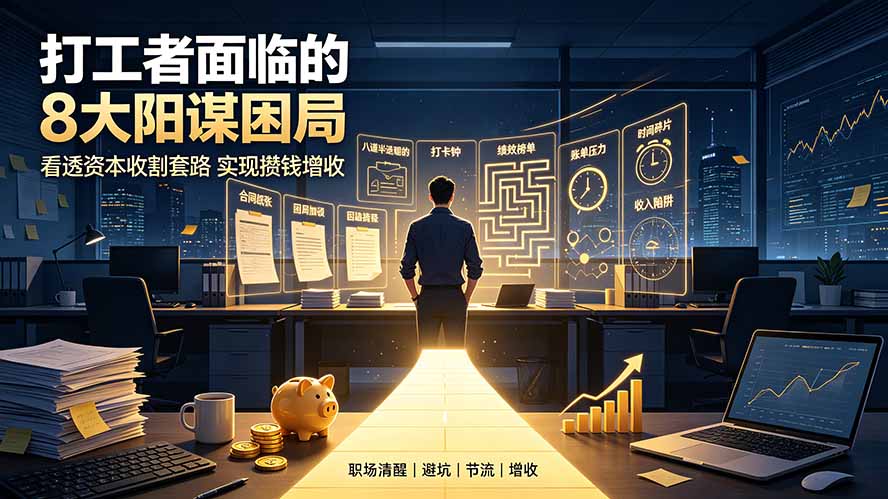 付费文章：打工者面临的8大阳谋困局，看透资本收割套路实现攒钱增收-超级会员网