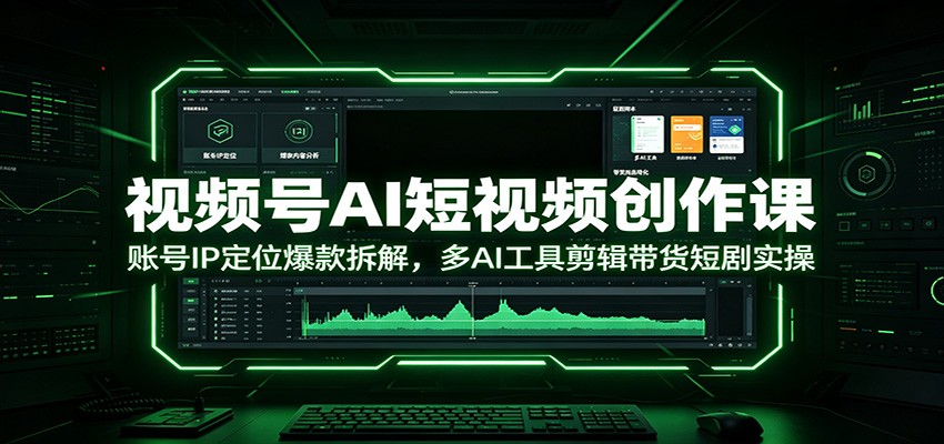 视频号AI短视频创作课：账号IP定位爆款拆解，多AI工具剪辑带货短剧实操-超级会员网