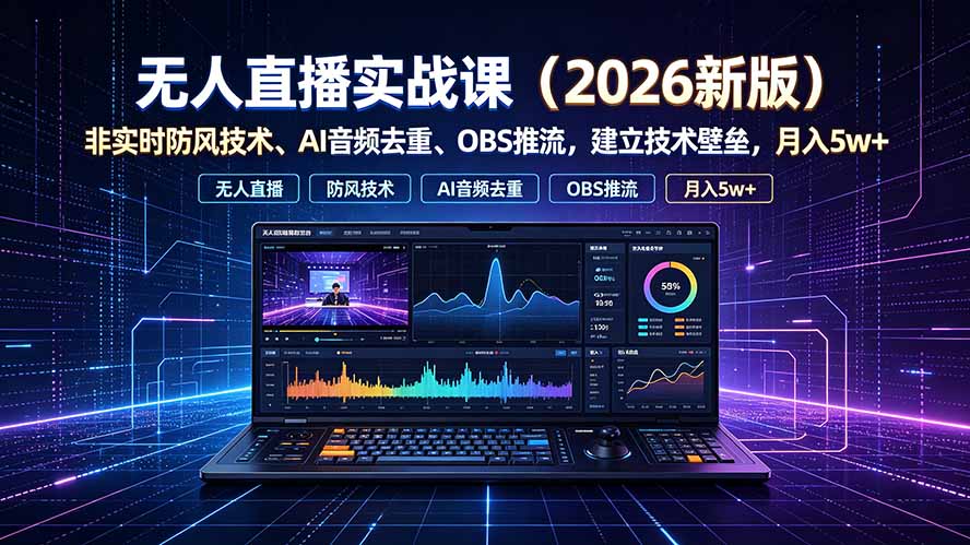 无人直播实战课(更新7月-超级会员网