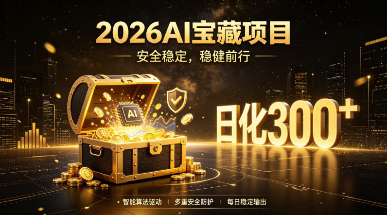 2026AI安全掘金项目，日化稳定300+，无需人为干预操作，当天见收益，操作简单【揭秘】-超级会员网