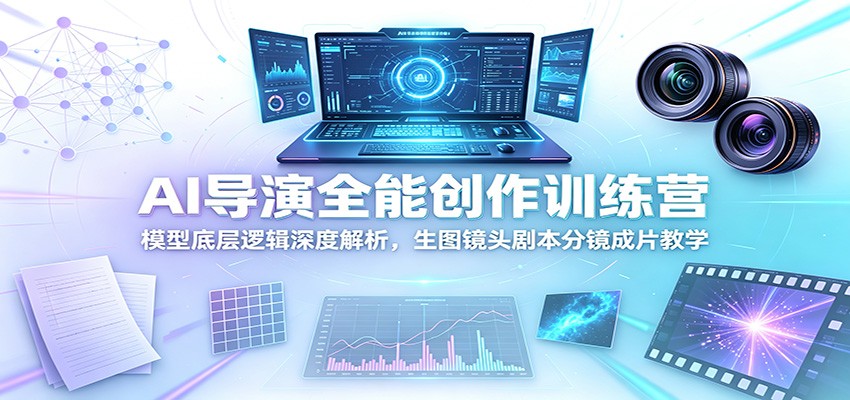 AI导演全能创作训练营：模型底层逻辑深度解析，生图镜头剧本分镜成片教学-超级会员网