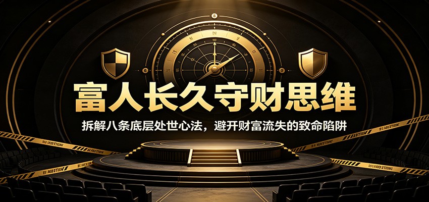 富人长久守财思维：拆解八条底层处世心法，避开财富流失的致命陷阱-超级会员网