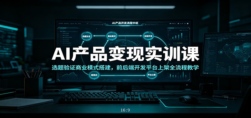 AI产品变现实训课：选题验证商业模式搭建，前后端开发平台上架全流程教学-超级会员网
