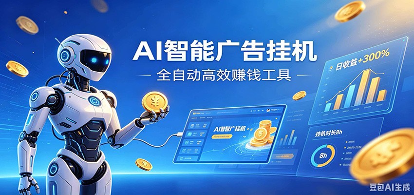 AI智能广告挂机，小白轻松上手，在家自动赚收益-超级会员网