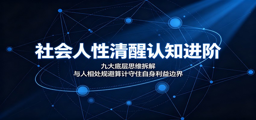 社会人性清醒认知进阶：九大底层思维拆解，与人相处规避算计守住自身利益边界-超级会员网