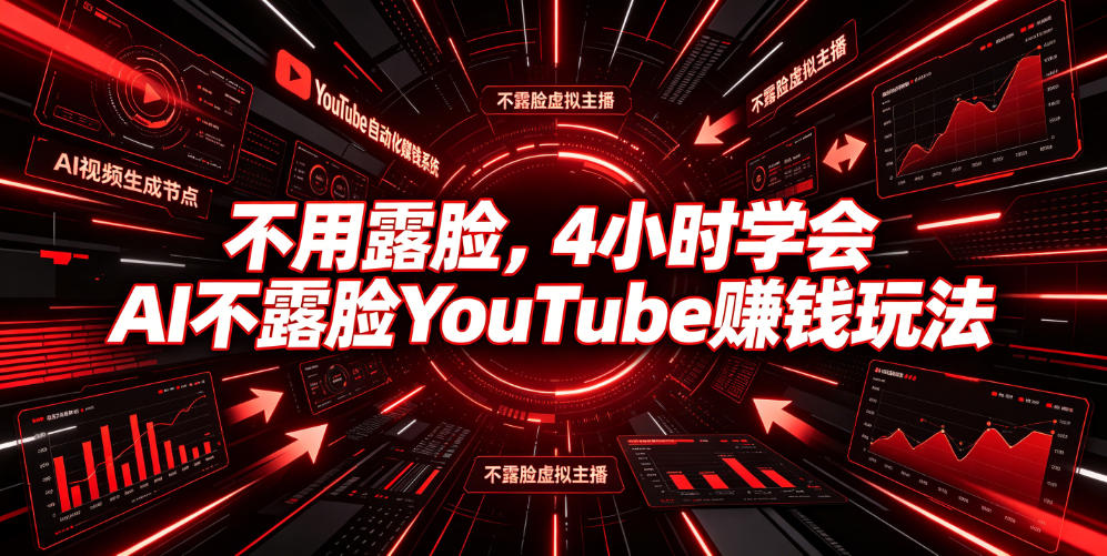 不用露脸，4小时学会AI不露脸YouTube賺钱玩法【原创双语字幕】-超级会员网