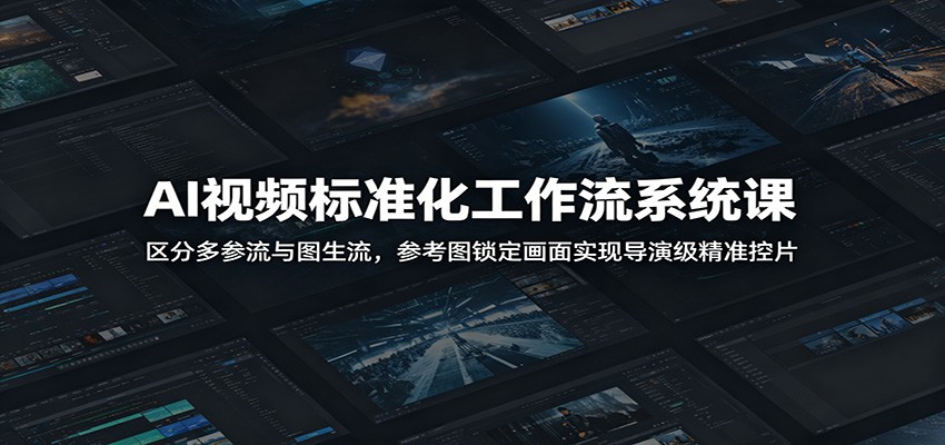 AI视频标准化工作流系统课：区分多参流与图生流，参考图锁定画面实现导演级精准控片-超级会员网