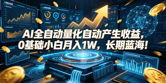 AI全自动量化自动产生收益，0基础小白月入1W，长期蓝海！【揭秘】-超级会员网