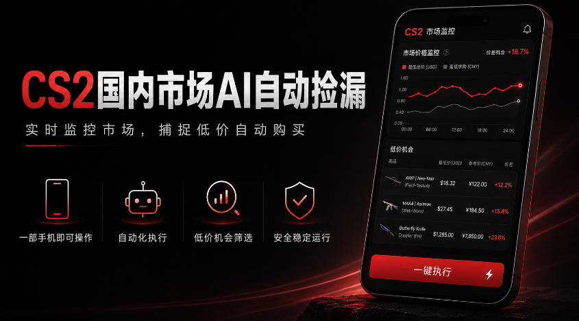 游戏市场AI自动监控，实时检测差价捡漏，简单轻松，日入300+【揭秘】-超级会员网