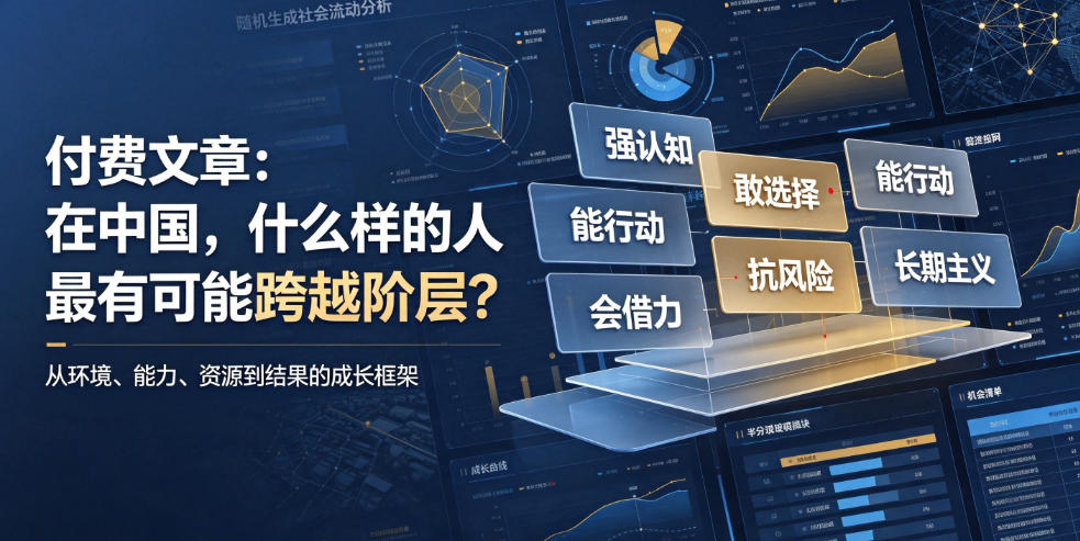 付费文章：在中国，什么样的人最有可能跨越阶层？-超级会员网