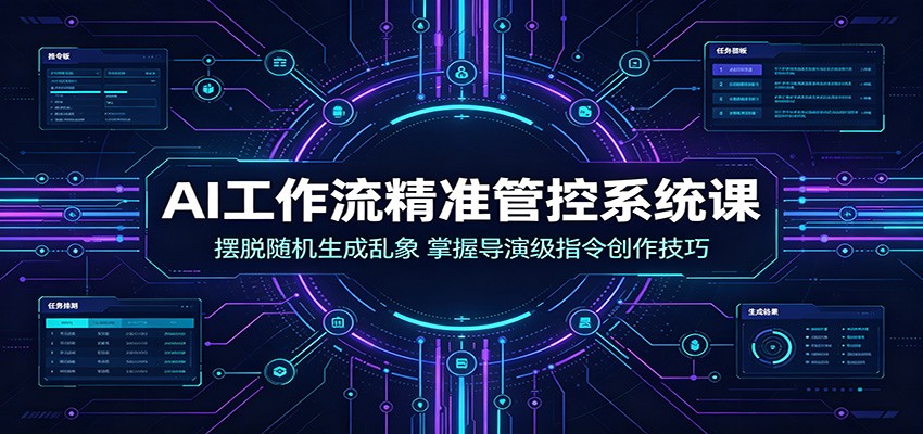 AI工作流精准管控系统课：摆脱随机生成乱象，掌握导演级指令创作技巧-超级会员网
