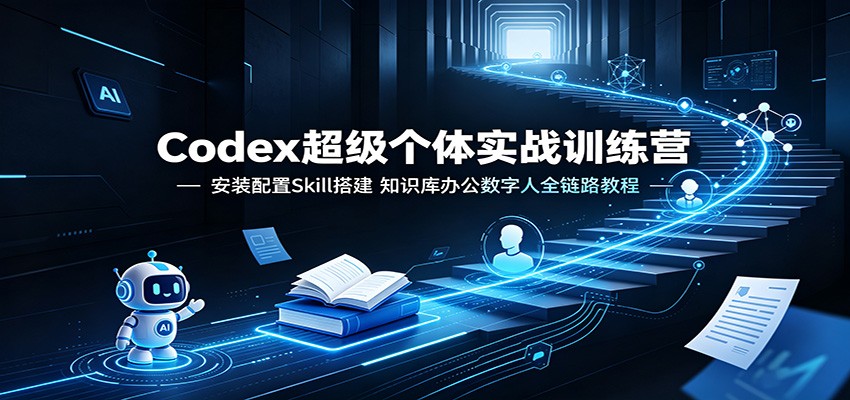 Codex超级个体实战训练营：安装配置Skill搭建，知识库办公数字人全链路教程-超级会员网