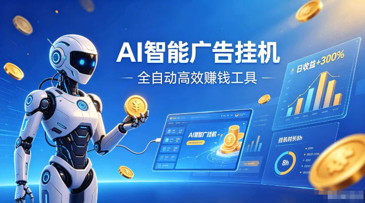 AI智能广告挂G，在家自动賺收益，全程无需人工操作、不用直播、不用拉人【揭秘】-超级会员网