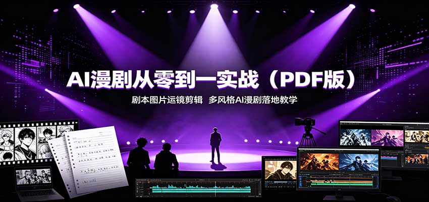 AI漫剧从零到一实战(PDF版)：剧本图片运镜剪辑，多风格AI漫剧落地教学-超级会员网
