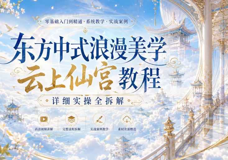东方中式浪漫美学云上仙宫教程，详细实操全拆解-超级会员网