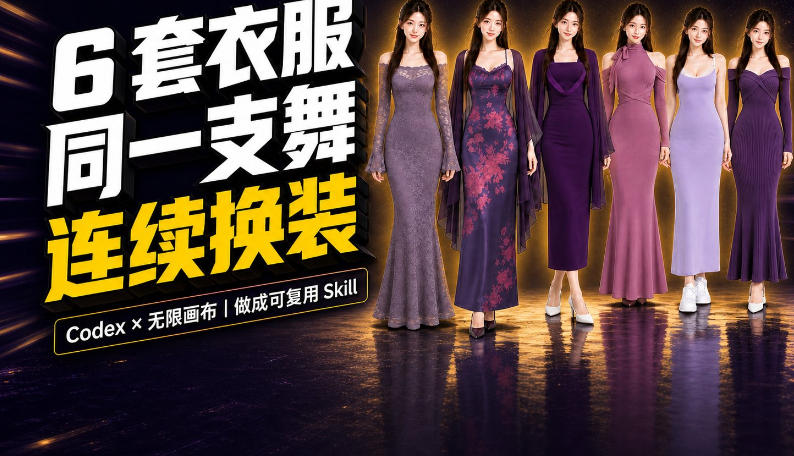 同一支舞，6套衣服按顺序切换：我把服装换装视频做成了一个Skill-超级会员网