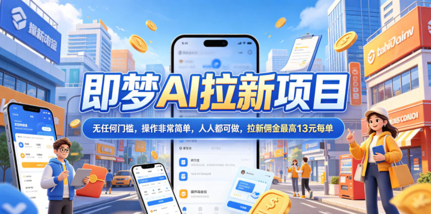 2026年即梦AI拉新项目最新玩法，无任何门槛，操作非常简单，人人都可做，拉新佣金最高13米每单(更新08月07日)-超级会员网