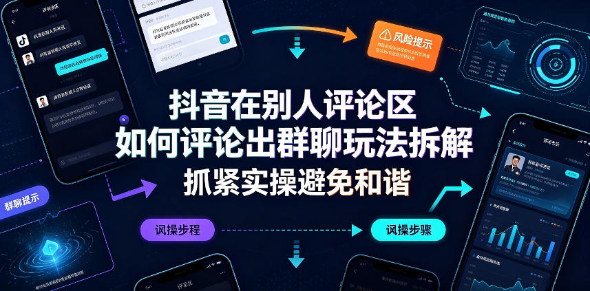 抖音在别人评论区如何评论出群聊玩法拆解，抓紧实操避免和谐-超级会员网