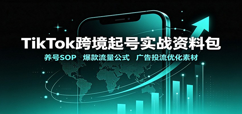 TikTok跨境起号实战资料包：养号SOP，爆款流量公式，广告投流优化素材-超级会员网