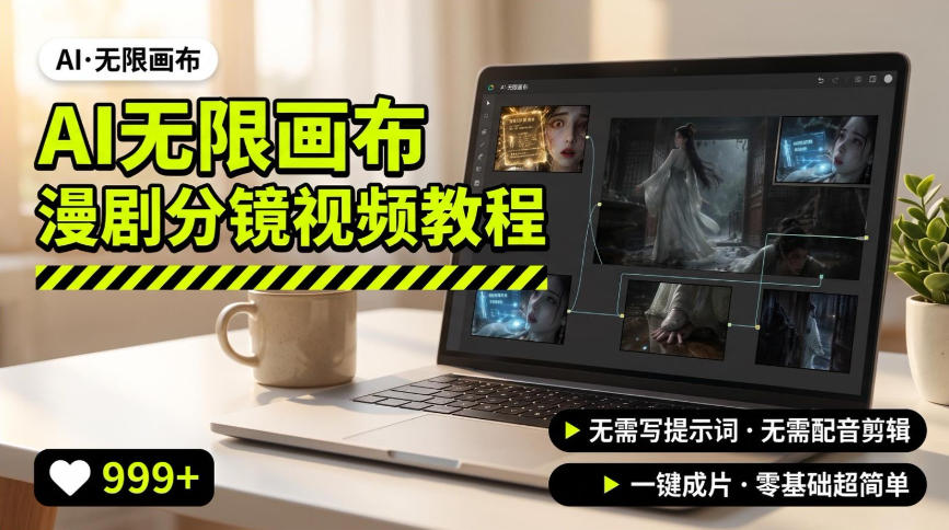 AI无限画布制作爆款漫剧分镜视频搭建教程，无需写脚本，无需制作音频，一键制作超简单-超级会员网