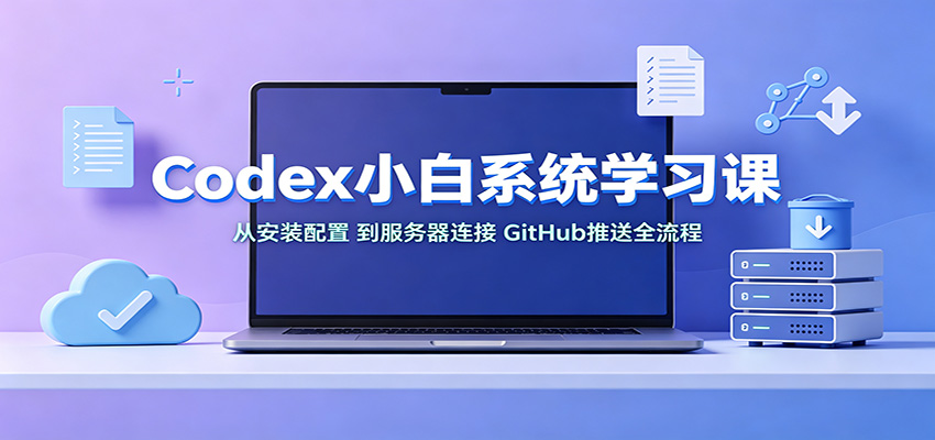 Codex小白系统学习课：小从安装配置，到服务器连接、GitHub推送全流程-超级会员网
