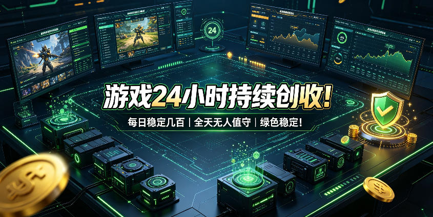 游戏24小时持续创收！每日稳定几百，全天无人值守，绿色稳定！【揭秘】-超级会员网
