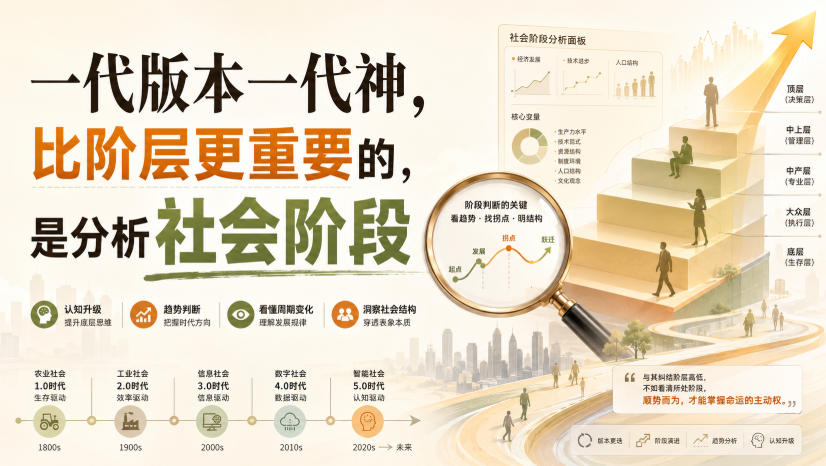 付费文章：一代版本一代神，比阶层更重要的，是分析社会阶段-超级会员网