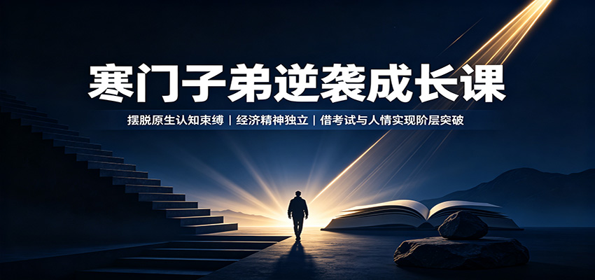 寒门子弟逆袭成长课：摆脱原生认知束缚，经济精神独立，借考试与人情实现阶层突破-超级会员网