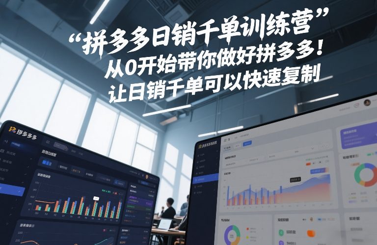 拼多多日销千单训练营，从0开始带你做好拼多多，让日销千单可以快速复制(更新26年8月)-超级会员网