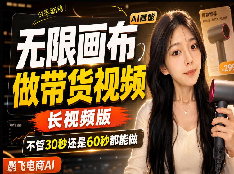 【保姆级教程】无限画布搭建长带货视频，拼接不翻车全程一致，小白跟着步骤也能上手-超级会员网
