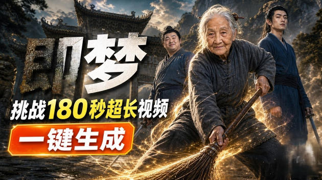 即梦挑战180秒超长视频！一键生成3分钟电影？完整制作流程详细分享！-超级会员网