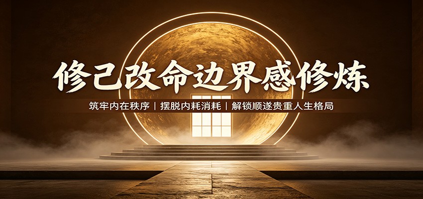 修己改命边界感修炼：筑牢内在秩序，摆脱内耗消耗，解锁顺遂贵重人生格局-超级会员网