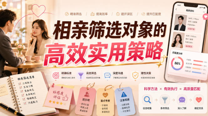 付费文章：相亲筛选对象的高效实用策略-超级会员网