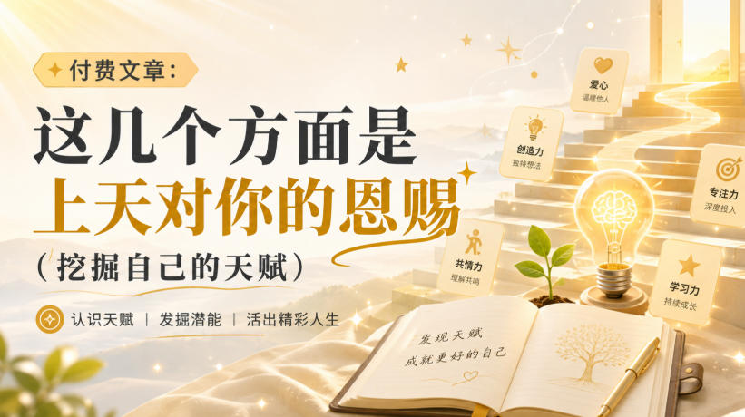 付费文章：这几个方面是上天对你的恩赐(挖掘自己的天赋)-超级会员网